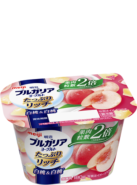 Meiji Bulgaria Yogurt Plentiful Rich White Peach & White Peach 180g