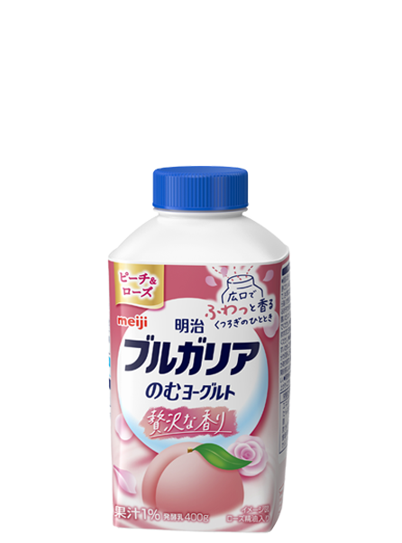 Meiji Bulgaria Yogurt  Drink Splendid Aroma Peach & Rose 400g