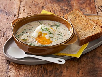 ヨーグルトとディルのスープ