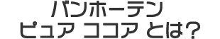 バンホーテン ピュア ココアとは？