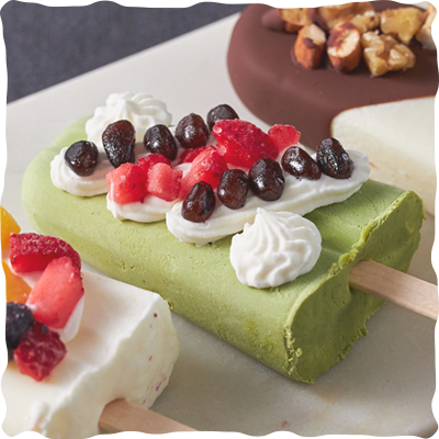 抹茶アイスキャンディー完成写真