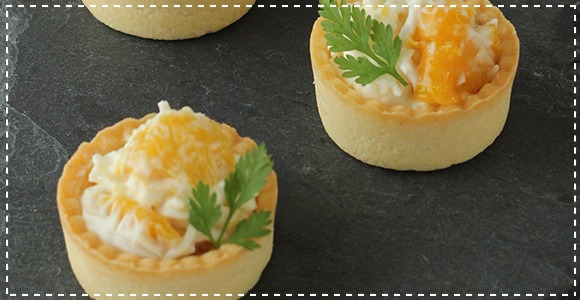 マンゴーとパインのココナッツヨーグルトタルト