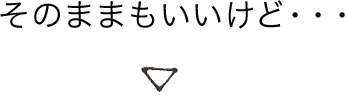 そのままもいいけど・・・