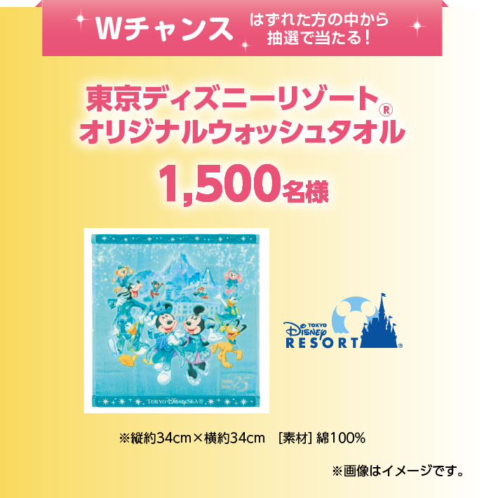 Wチャンス　はずれた方の中から抽選で当たる!